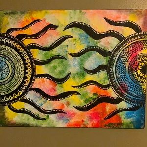 (Mandela sunset) original one of a kind painting